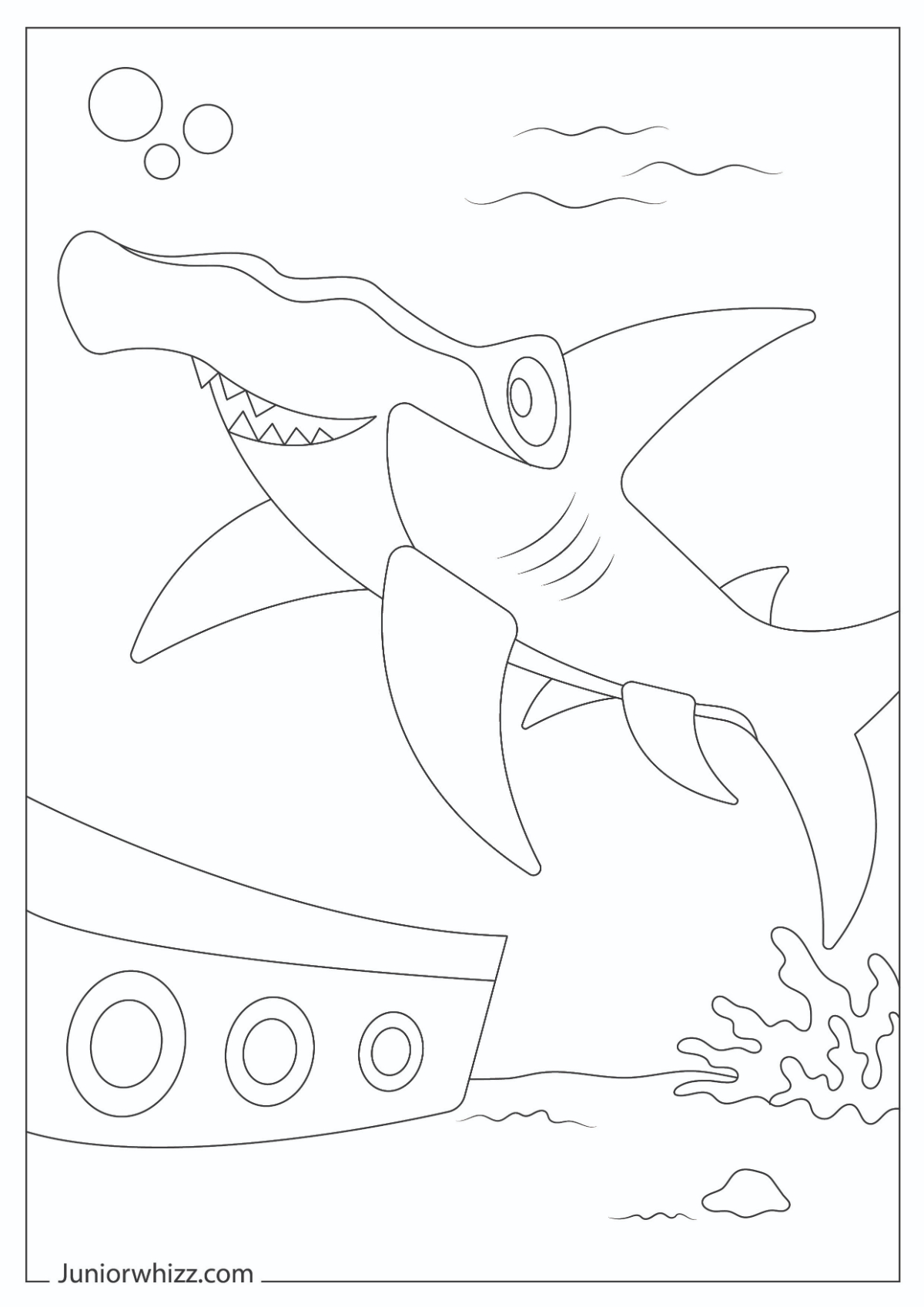 Hammerhead Shark Coloring Pages 11 Printable PDFs