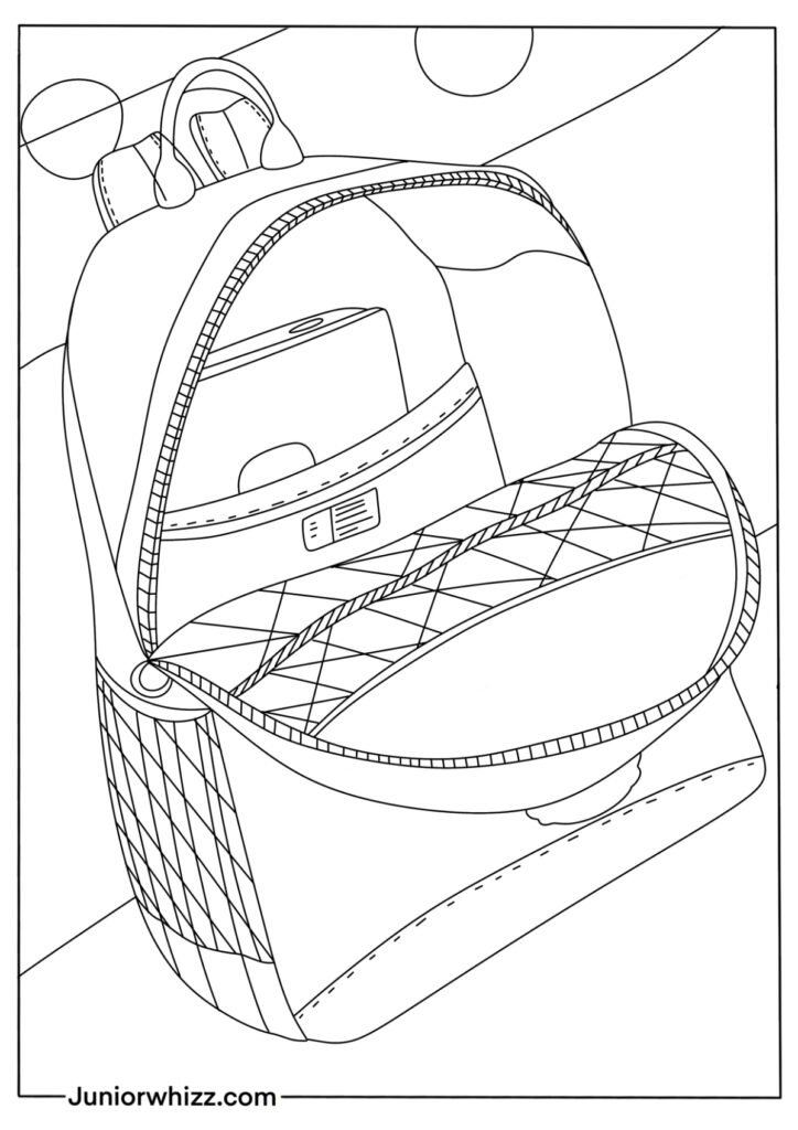 A Detailed Backpack Illustration