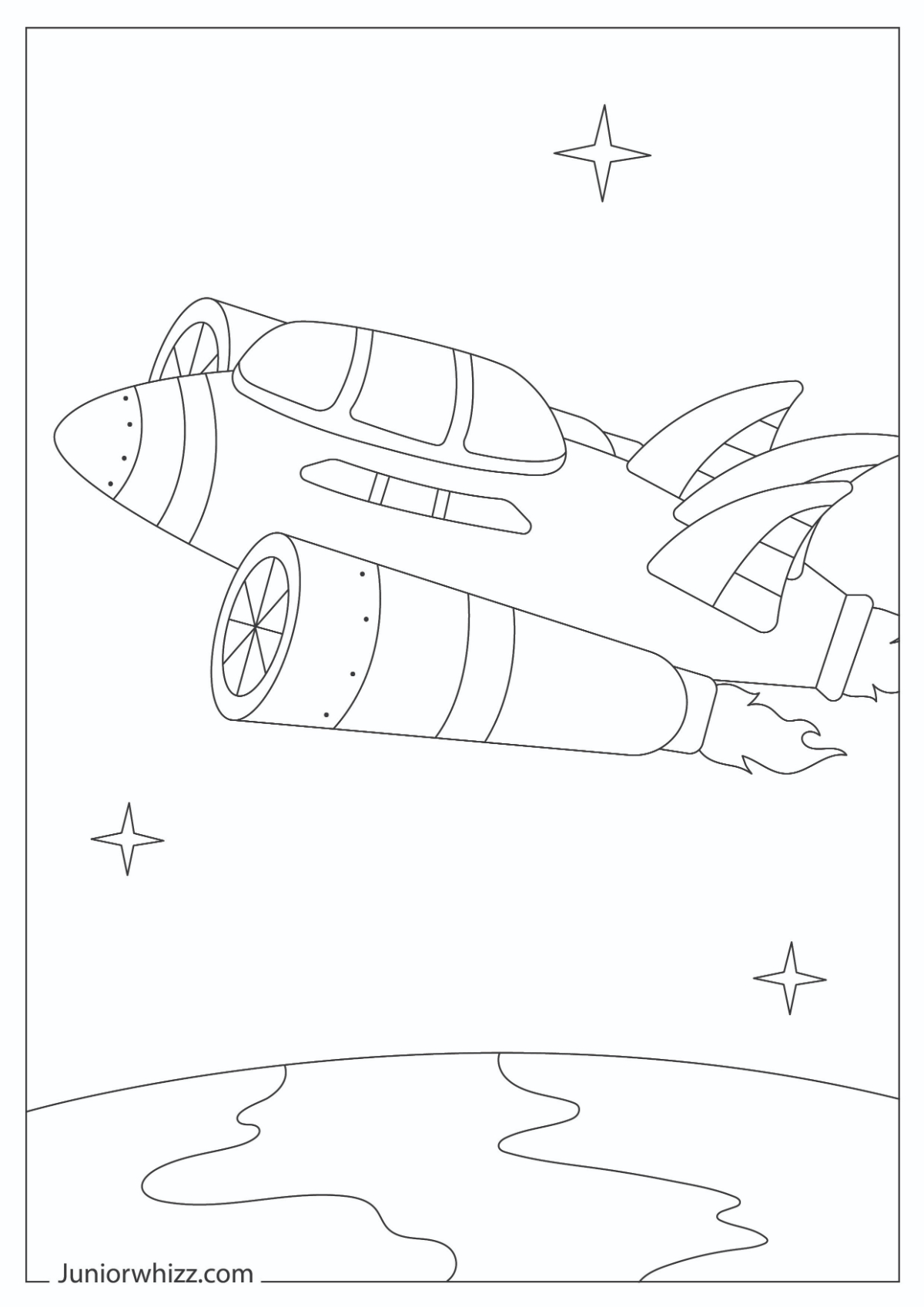 Spaceship Coloring Pages With Book (11 Printable PDFs)