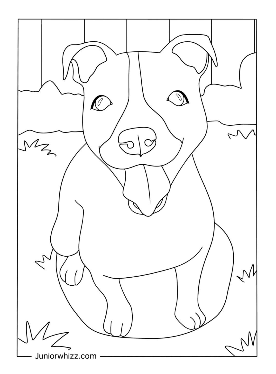 Pitbull Coloring Pages For Kids & Adults (14 Printable PDFs)
