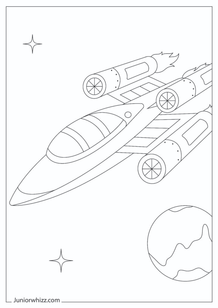 Modern Spaceship Drawing