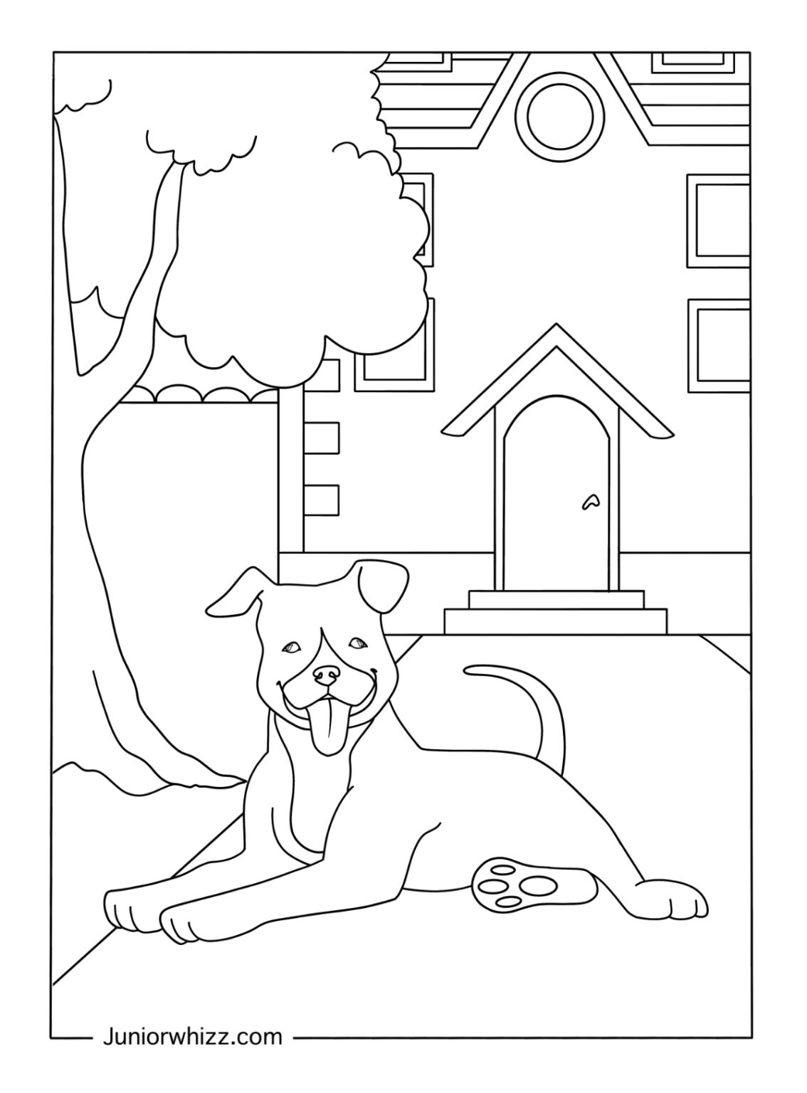 Pitbull Coloring Pages For Kids & Adults (14 Printable PDFs)