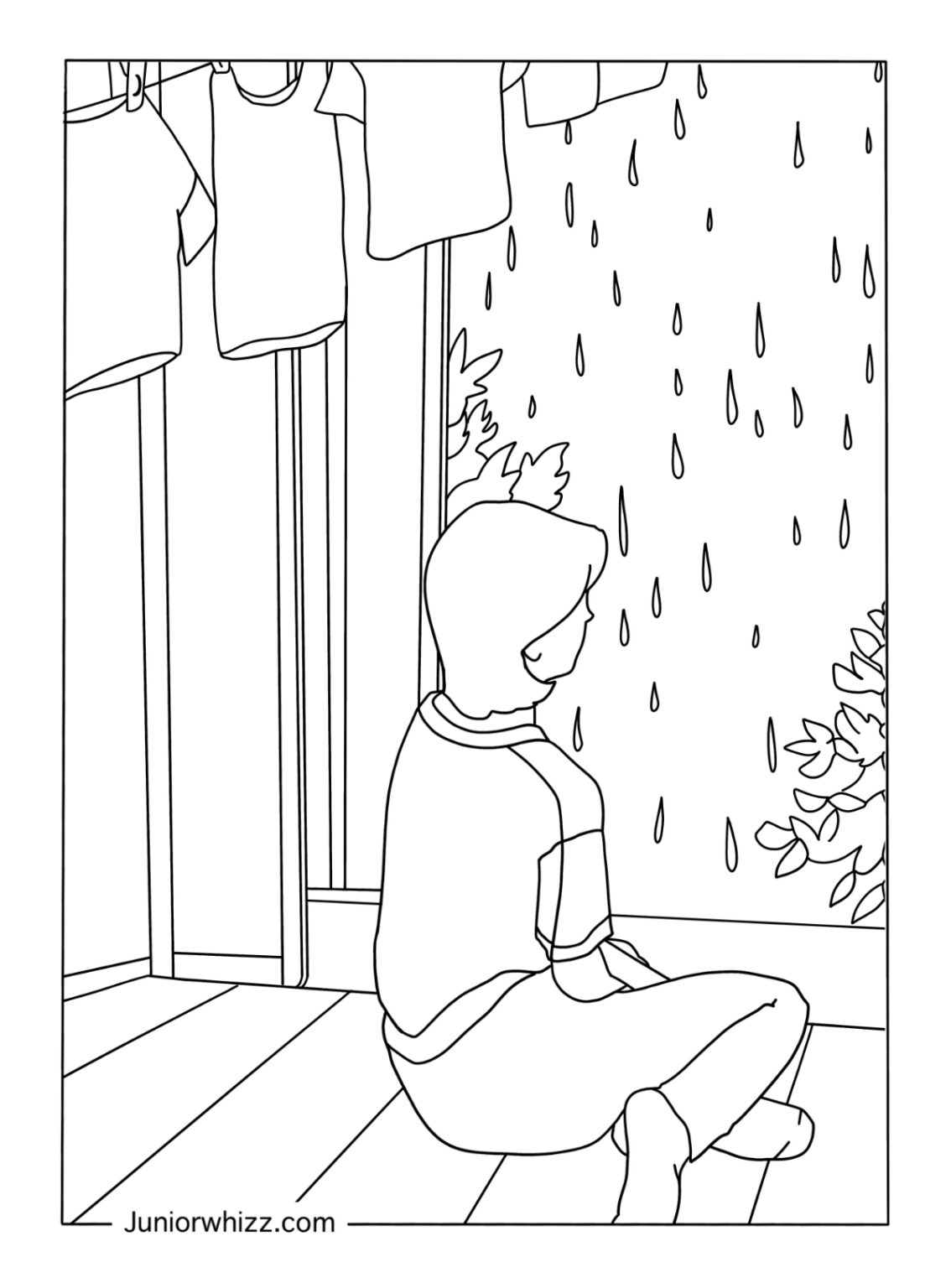 11 Unique Printable Rainy Day Coloring Pages (PDFs Download)