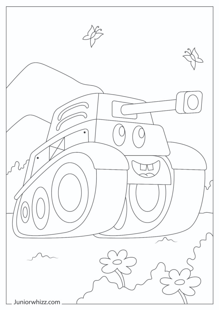 Army Tank Coloring Pages For Kids (14 Printable PDFs)