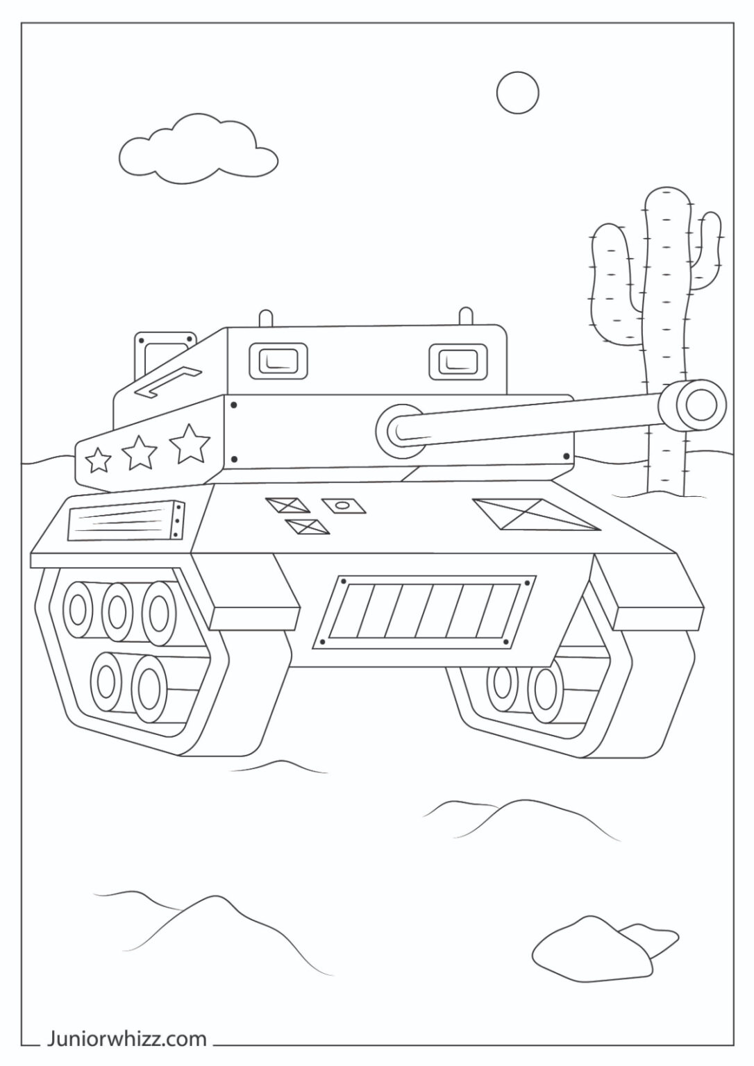 Army Tank Coloring Pages For Kids (14 Printable PDFs)