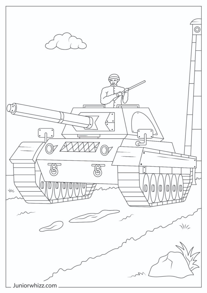 Army Tank Coloring Pages For Kids (14 Printable PDFs)