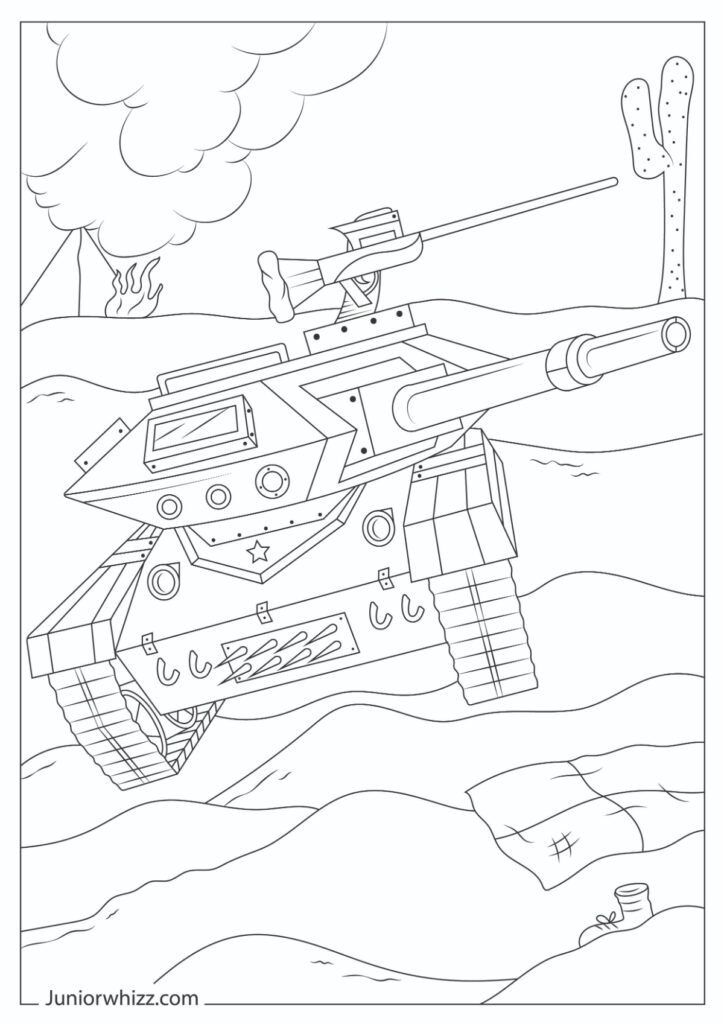 Army Tank Coloring Pages For Kids (14 Printable PDFs)