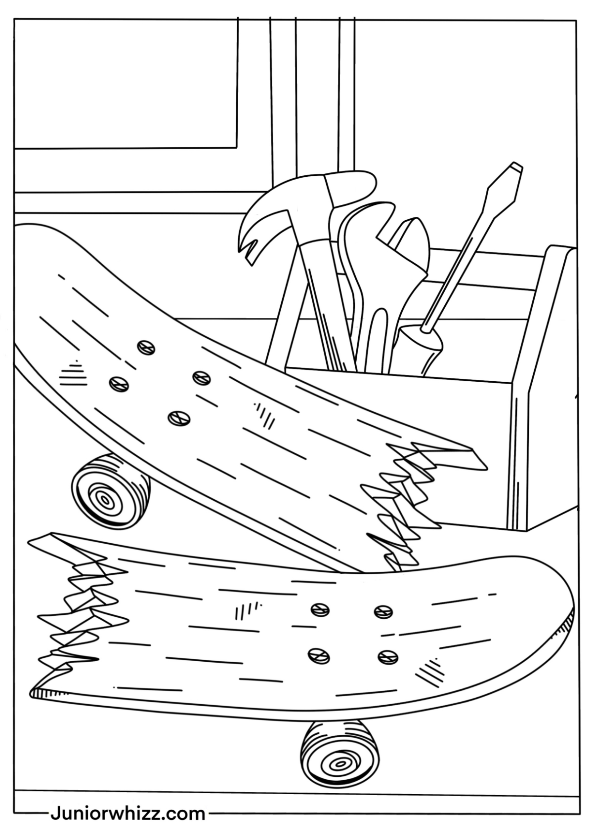 Skateboard Coloring Pages (14 Free Printable PDFs)