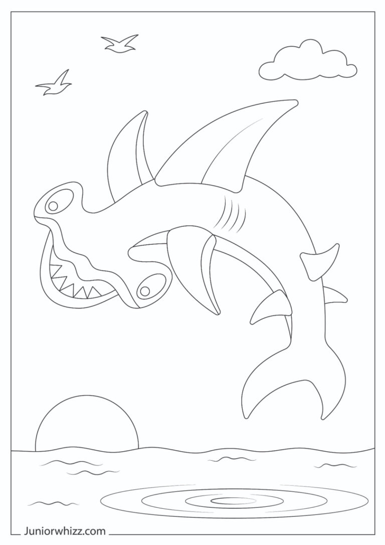 Hammerhead Shark Coloring Pages (11 Printable PDFs)