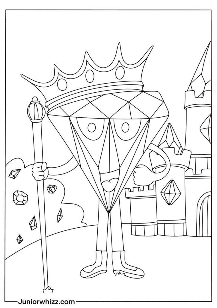 Cartoon Jewel Coloring Page