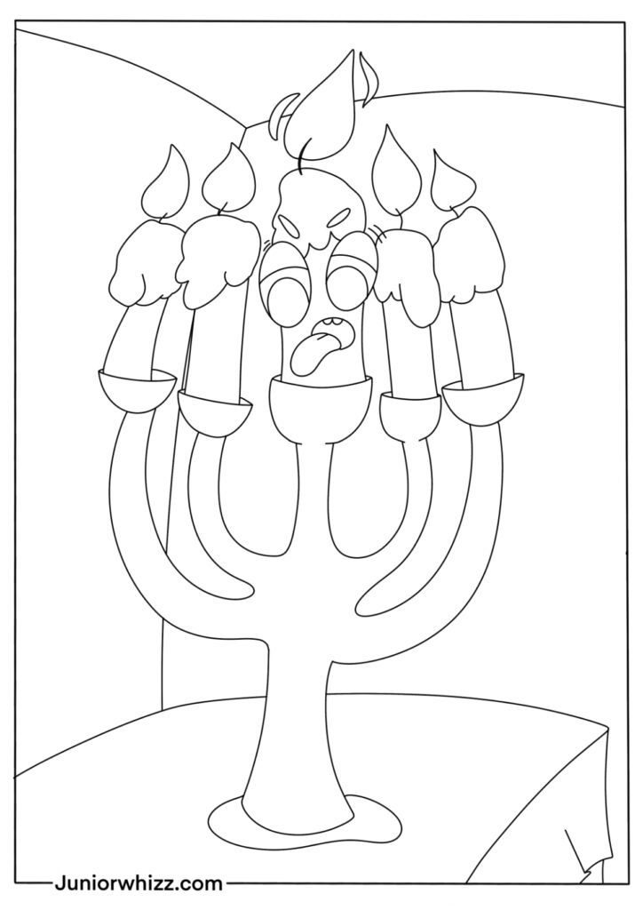 Cartoon Menorah Drawing