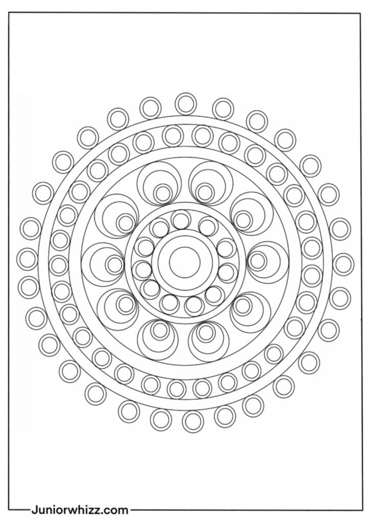 Circle Mandala Coloring Page