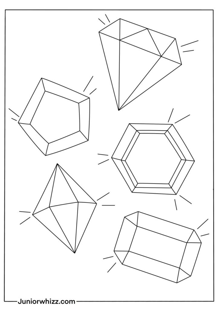 Easy Jewels Drawing for Kids