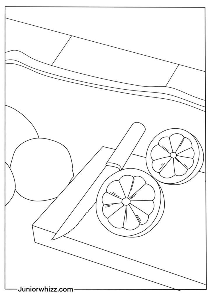 Easy Lemon Drawing for Kids