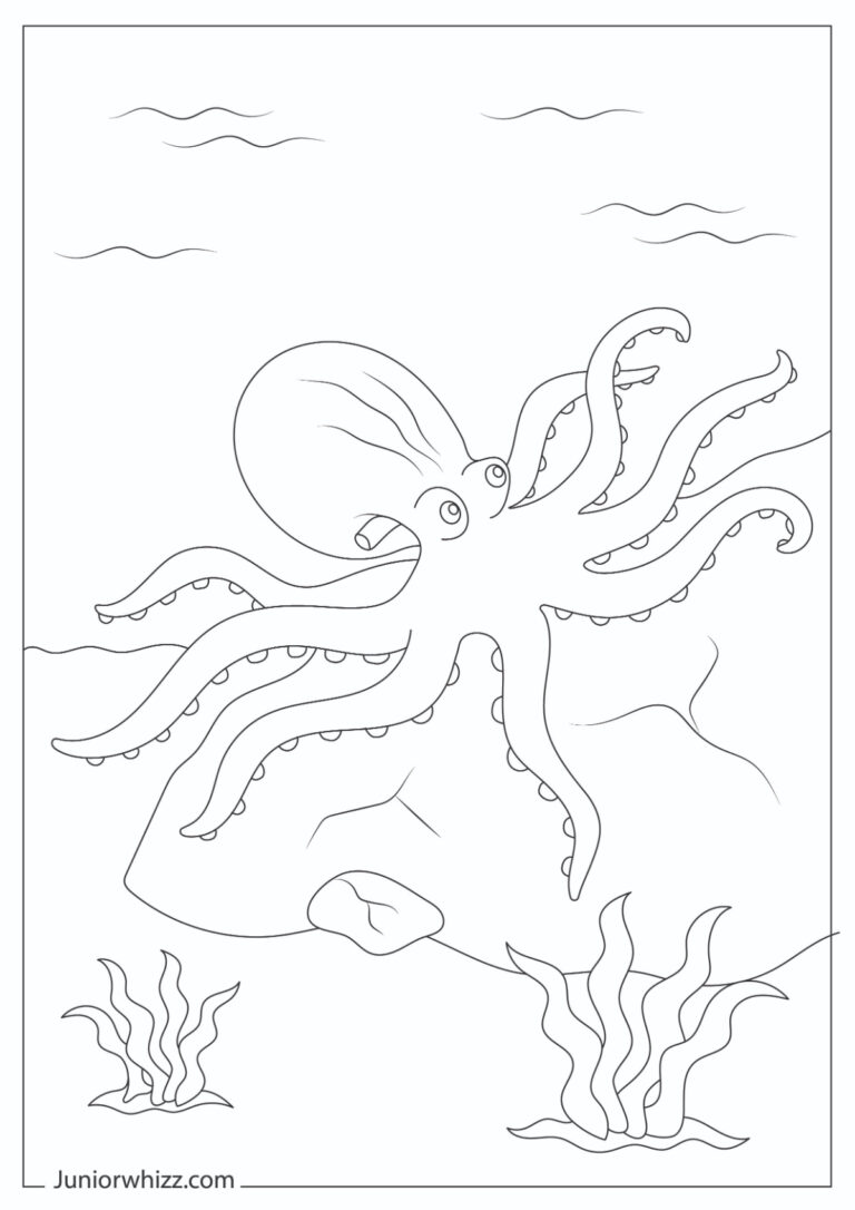 Sea Creatures Coloring Pages With Book (Printable PDFs)