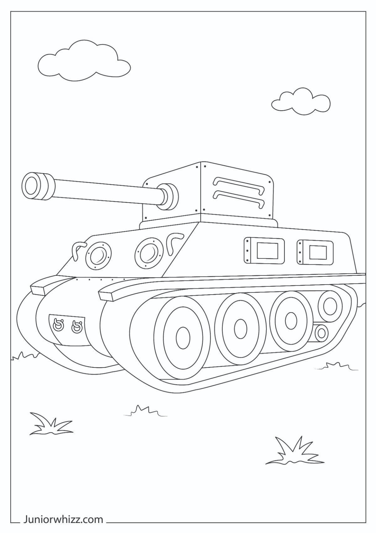 Army Tank Coloring Pages For Kids (14 Printable PDFs)