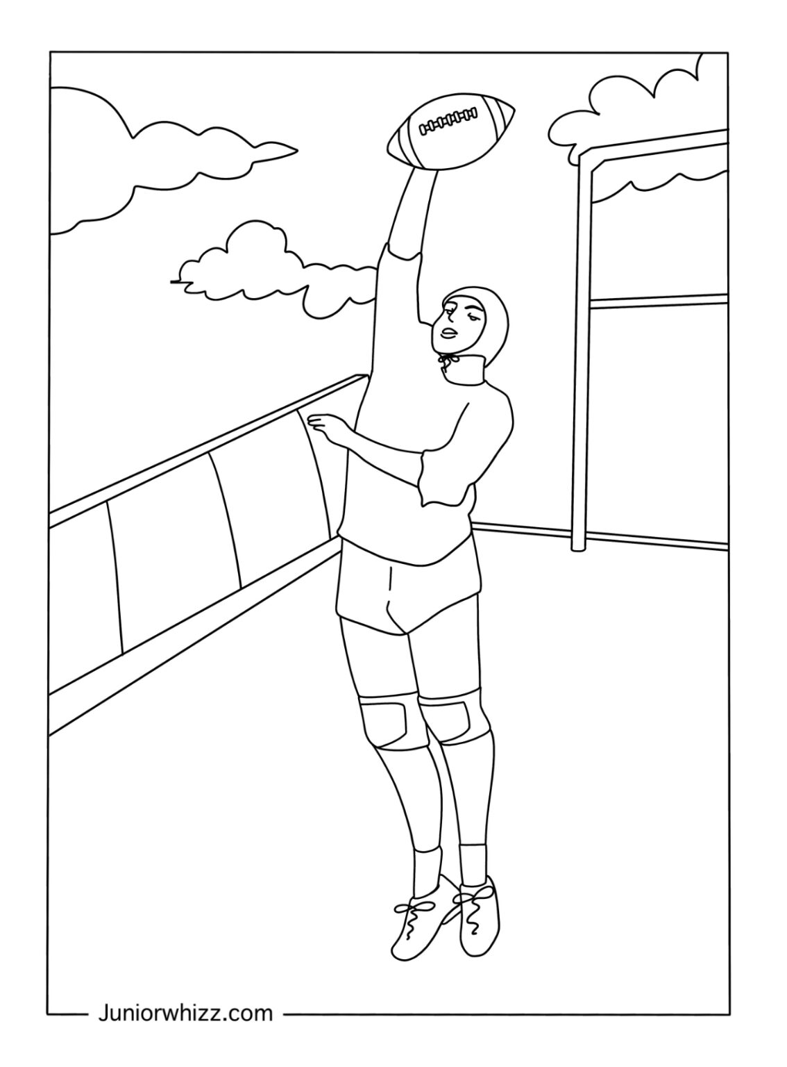 Football Coloring Pages and Book (Free Printable PDFs)