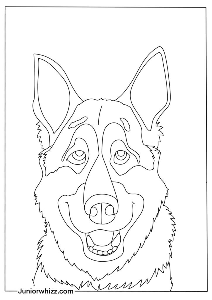 German Shepherd Coloring Pages Printable (Free PDFs)
