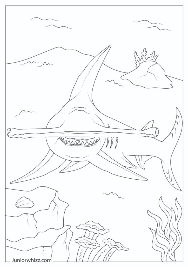 Hammerhead Shark Coloring Sheet