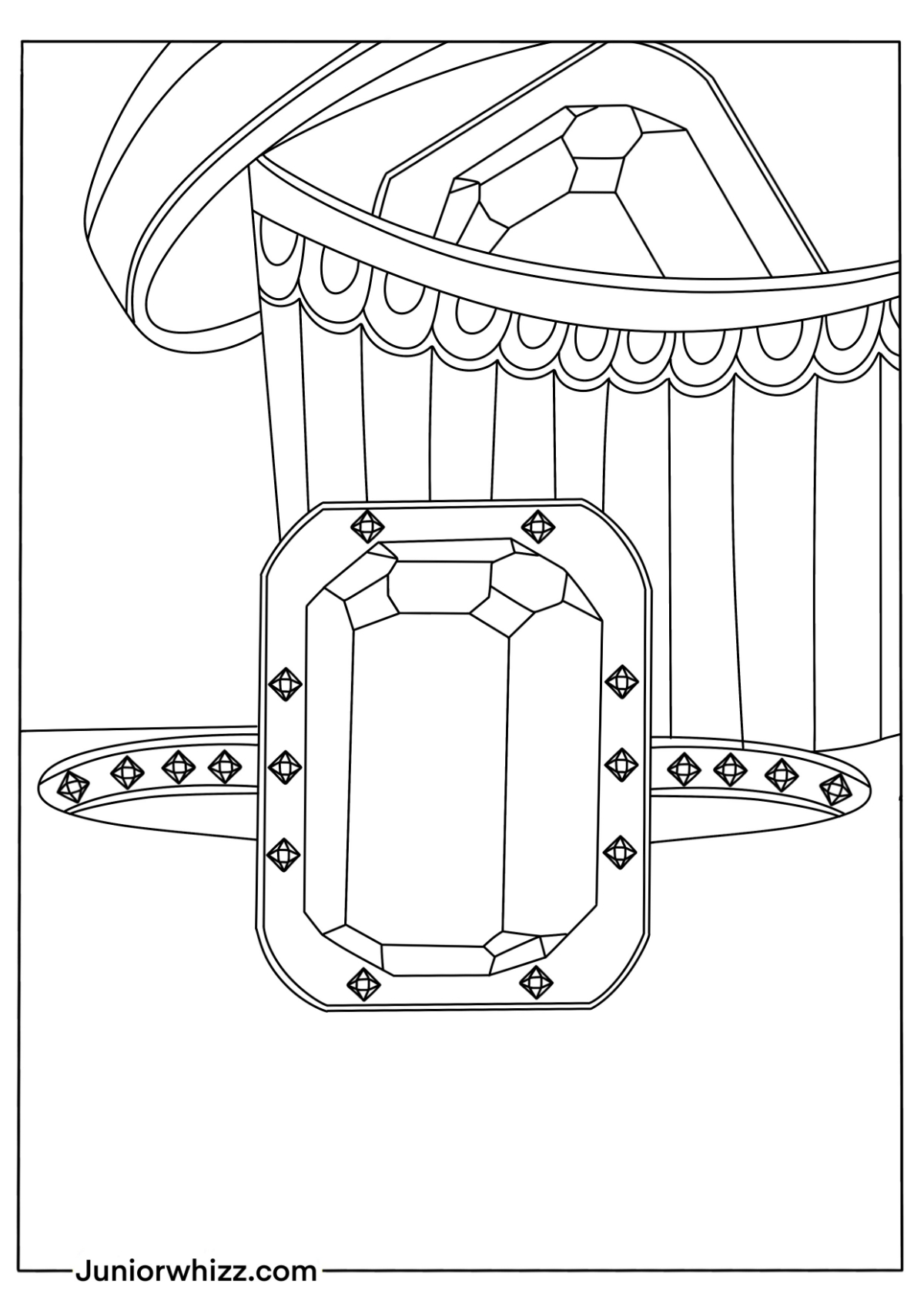 Jewels Coloring Pages and Book (14 Printable PDFs)