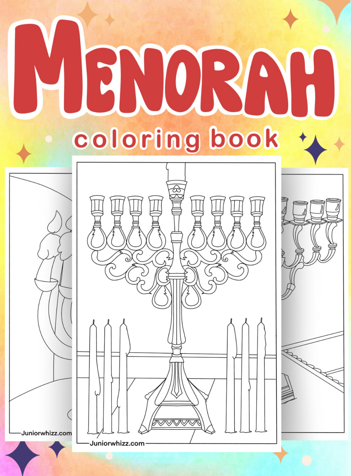 Free Menorah Coloring Pages (13 Printable PDFs)