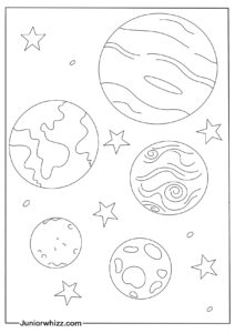 Planets Coloring Pages for Kids (12 Free Printable PDFs)