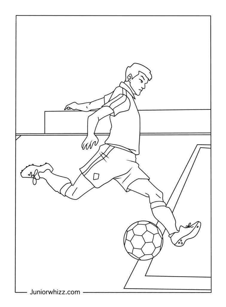 Realistic Football Players Coloring Page