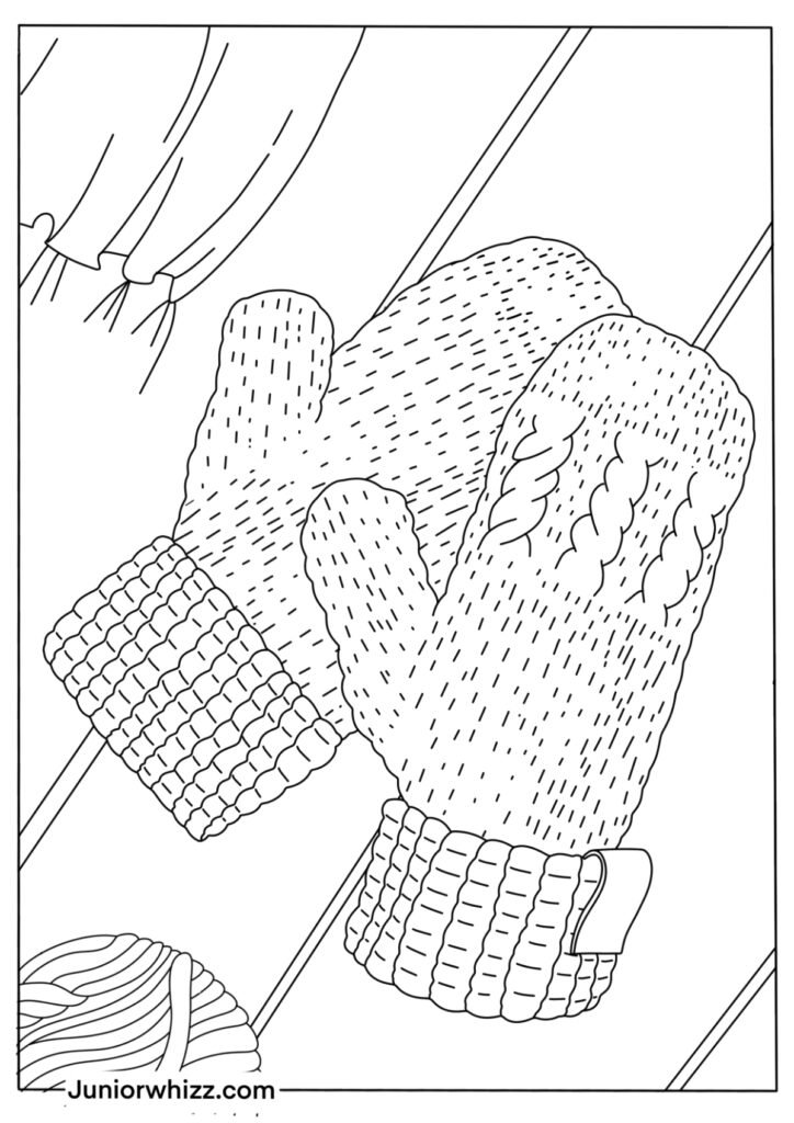19+ Coloring Page Mittens
