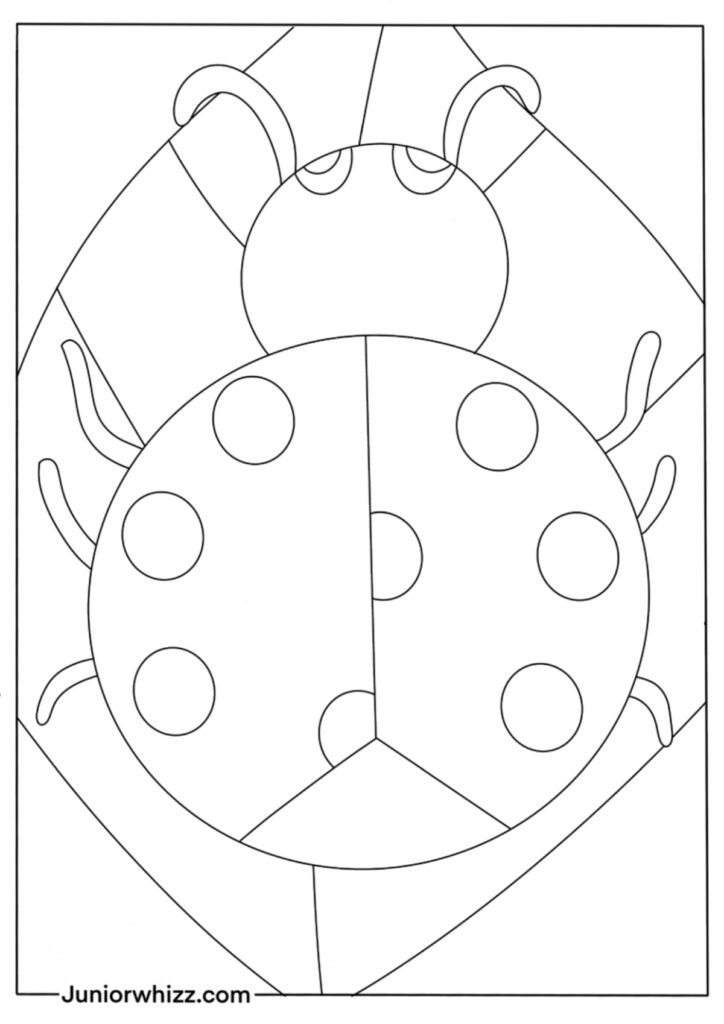 Simple Circular Ladybug Drawing