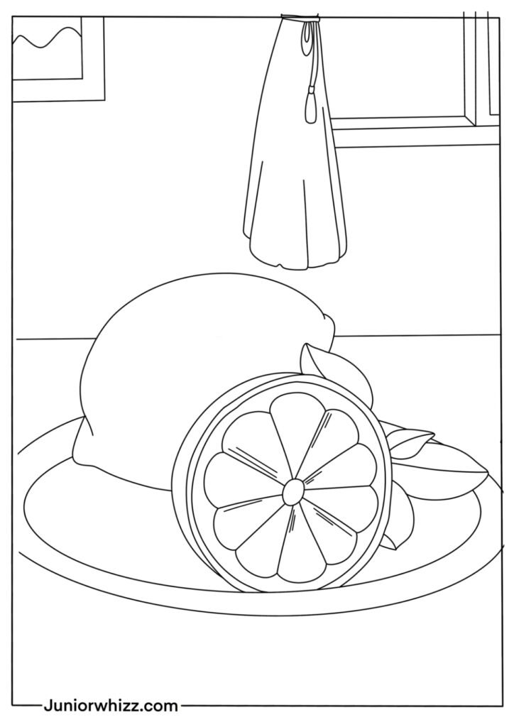 Simple Lemon Coloring Sheet