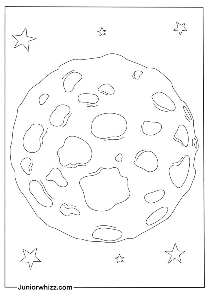 Simple Mars Coloring Page