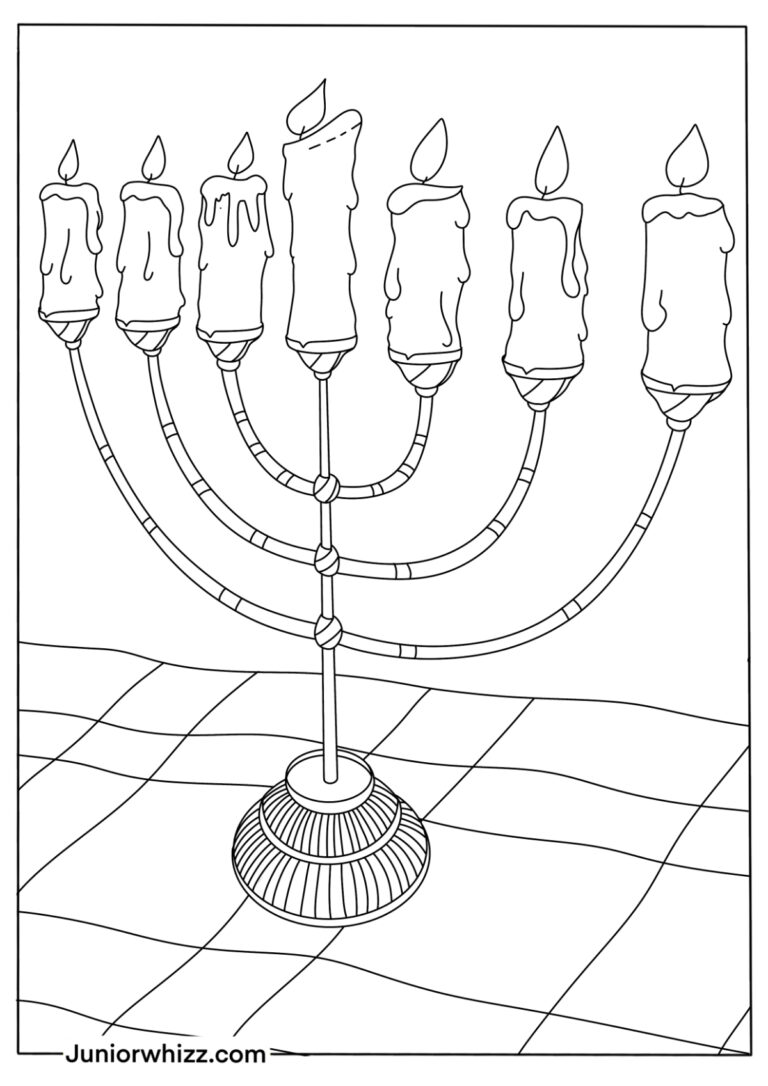 Free Menorah Coloring Pages (13 Printable PDFs)