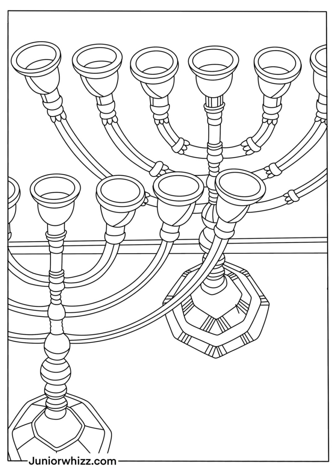 Free Menorah Coloring Pages (13 Printable PDFs)