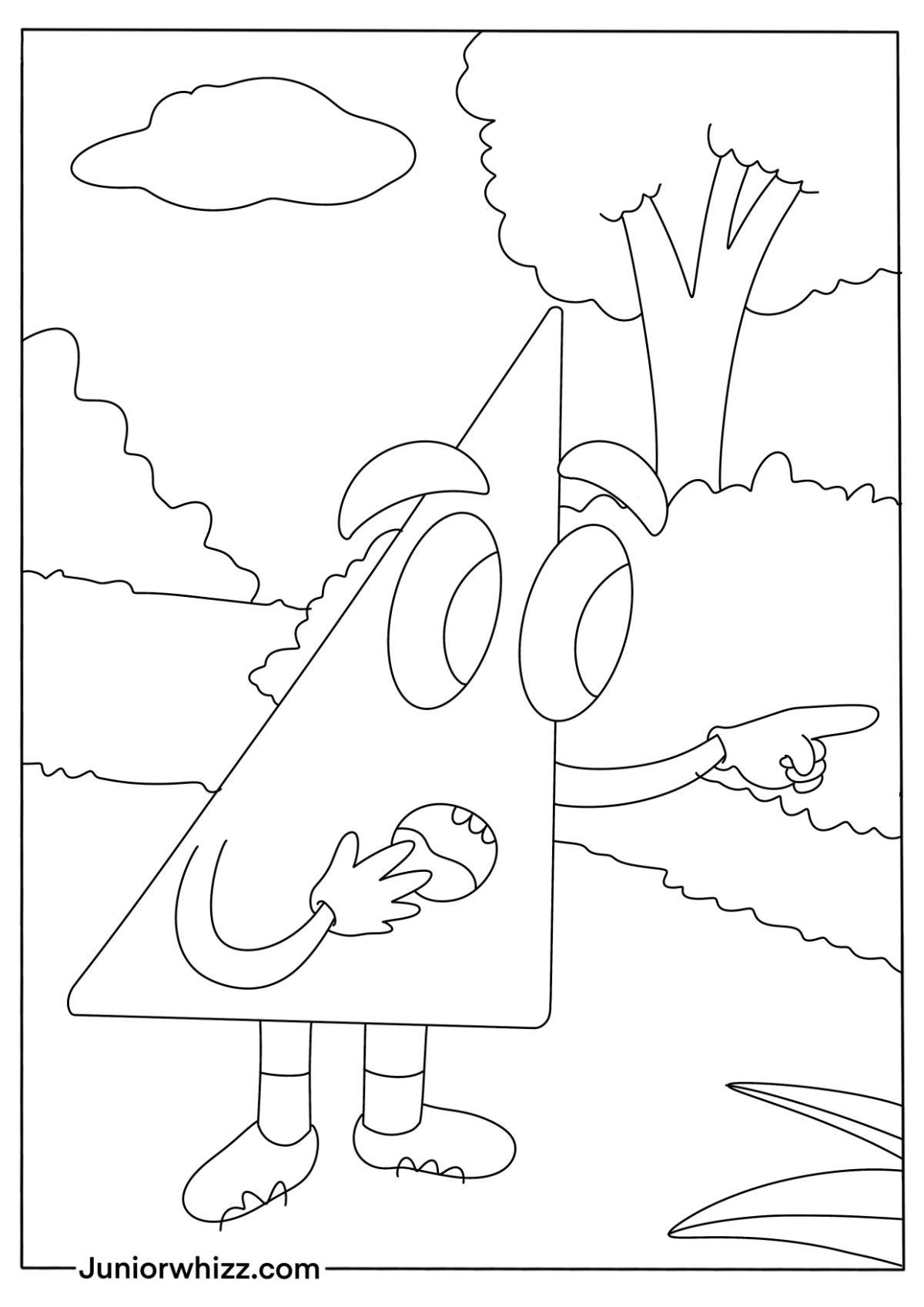 Triangle Coloring Pages and Book for Kids (Printable PDFs)