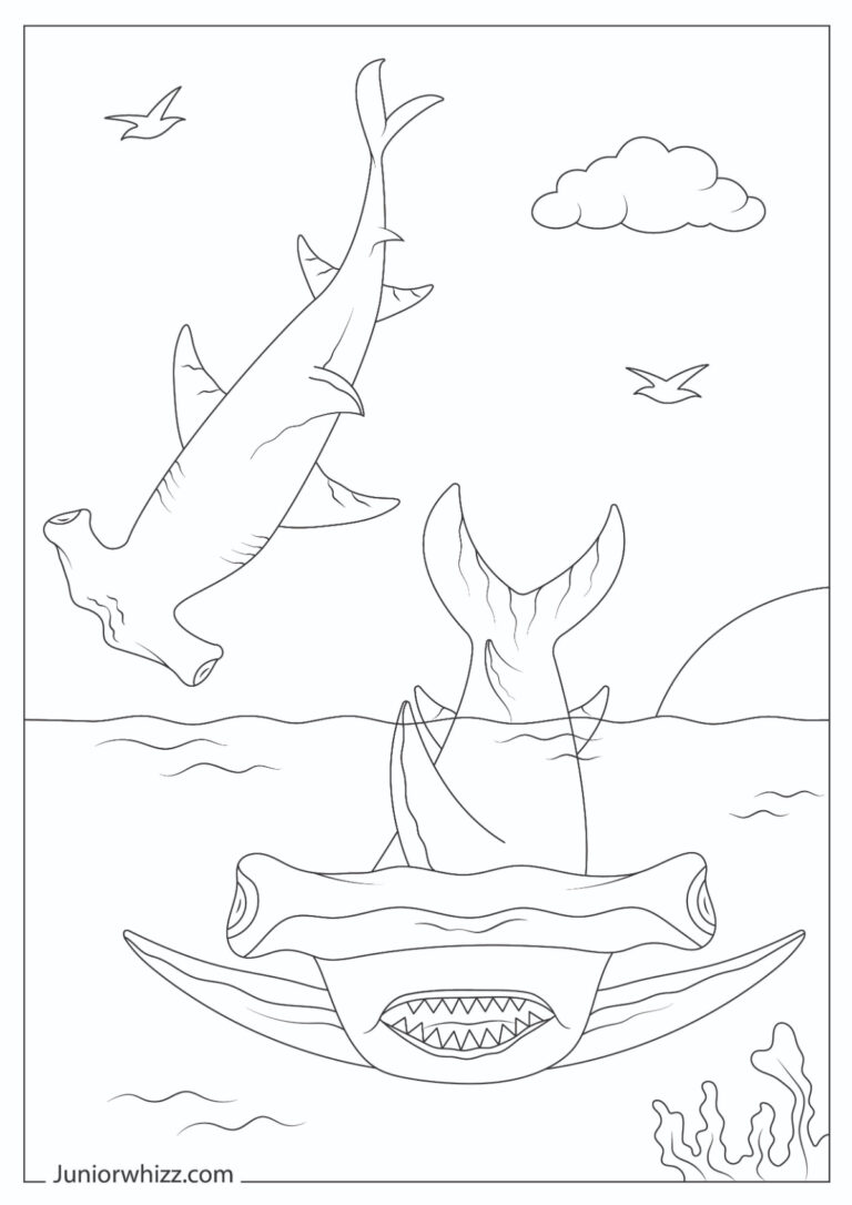 Hammerhead Shark Coloring Pages (11 Printable PDFs)