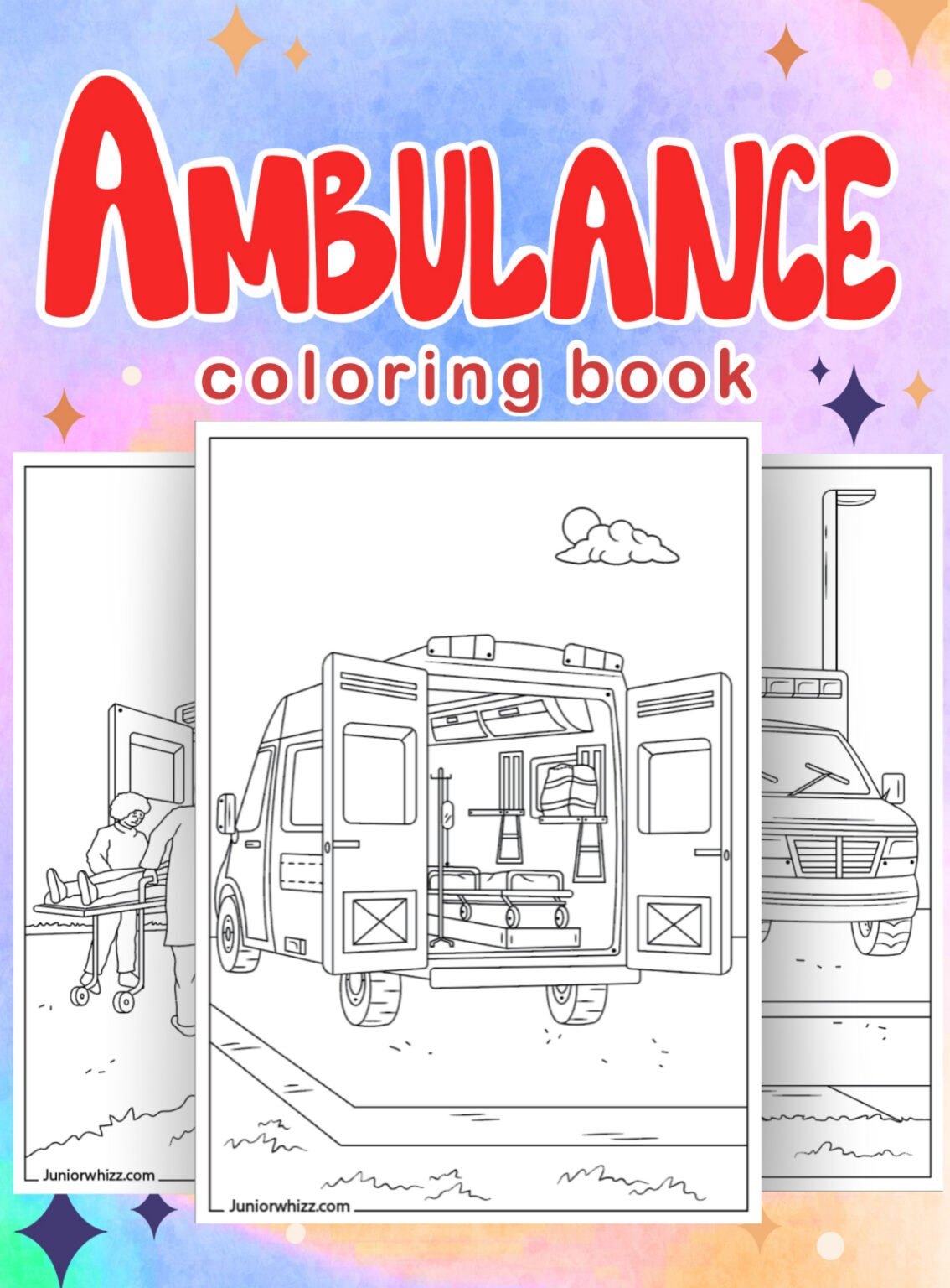 Ambulance Coloring Pages for Kids (12 Free Printable PDFs)