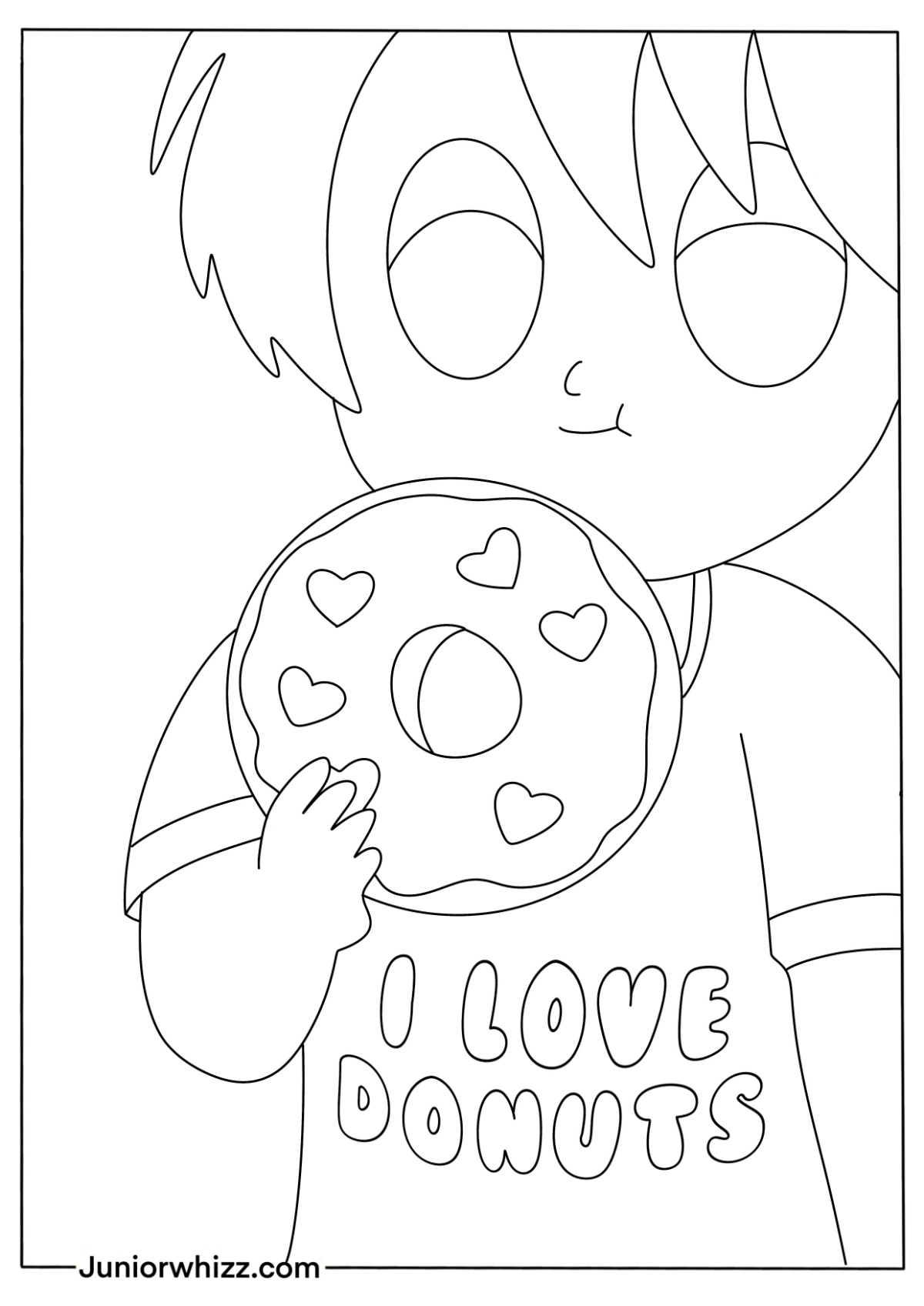 Donut Coloring Pages with Book (16 Printable PDFs)