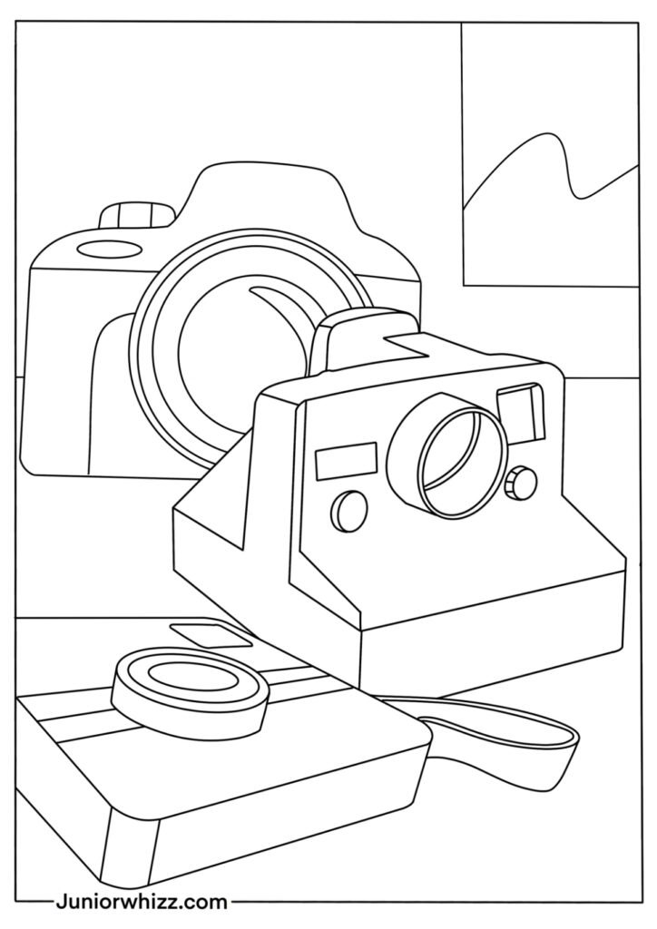 Camera Coloring Sheet