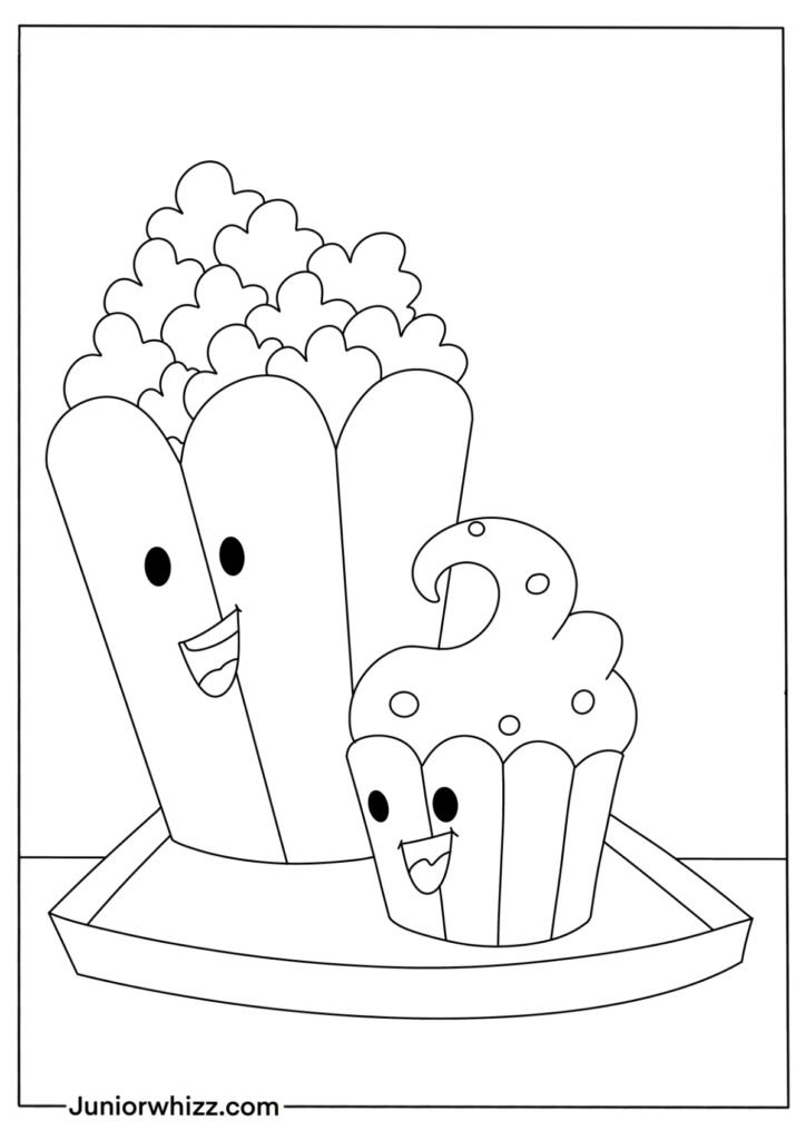 Cute Cupcakes and Popcorn