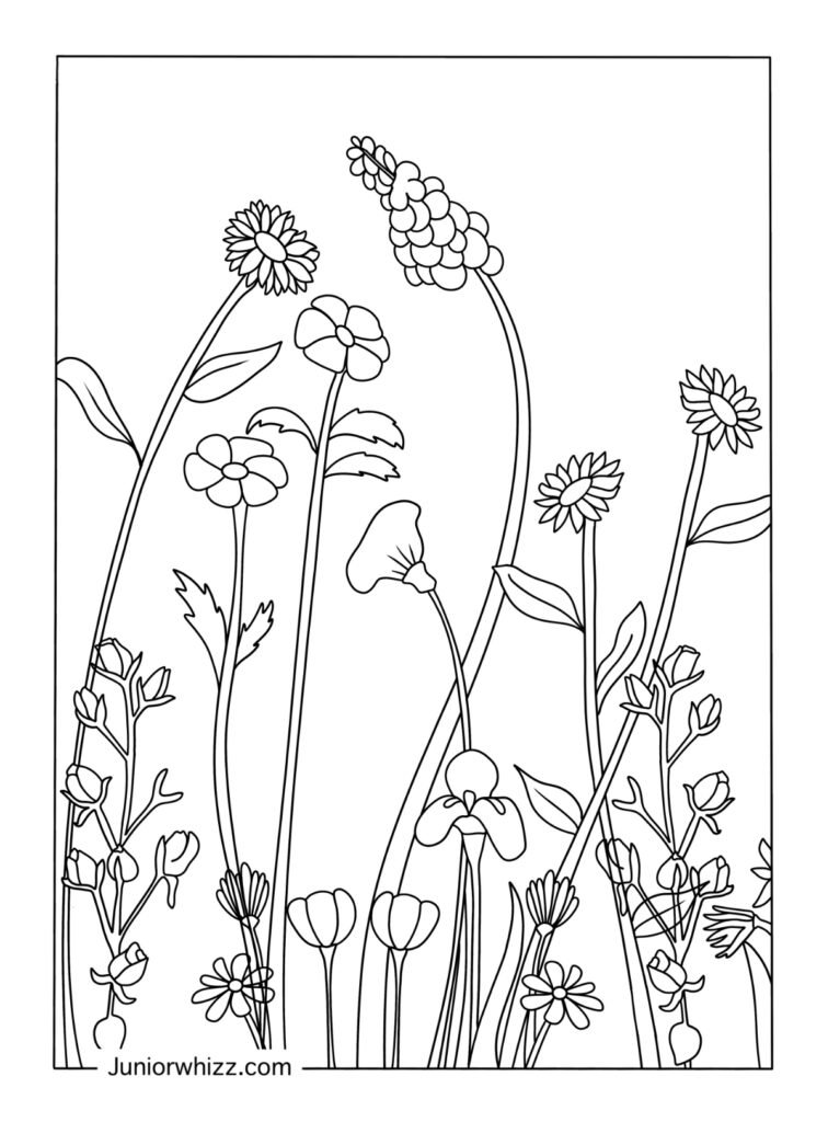 Detailed Drawing of Season Flowers