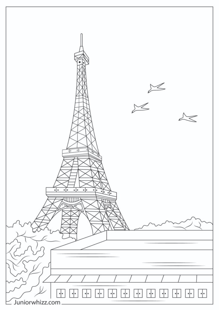 Detailed Eiffel Tower Drawing