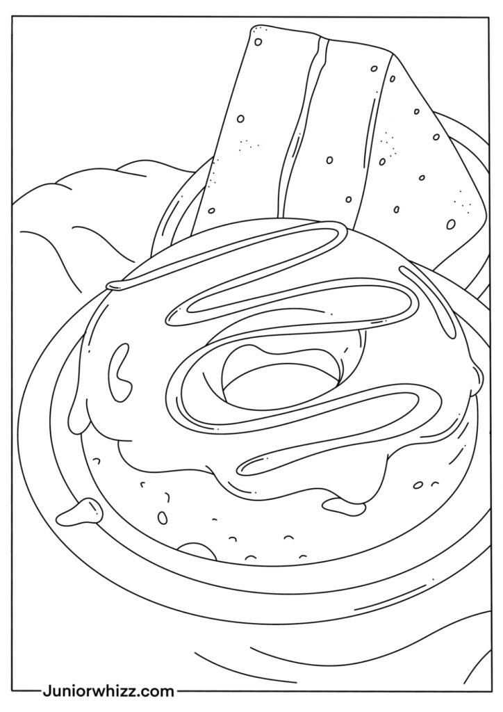 Donut Coloring Sheet