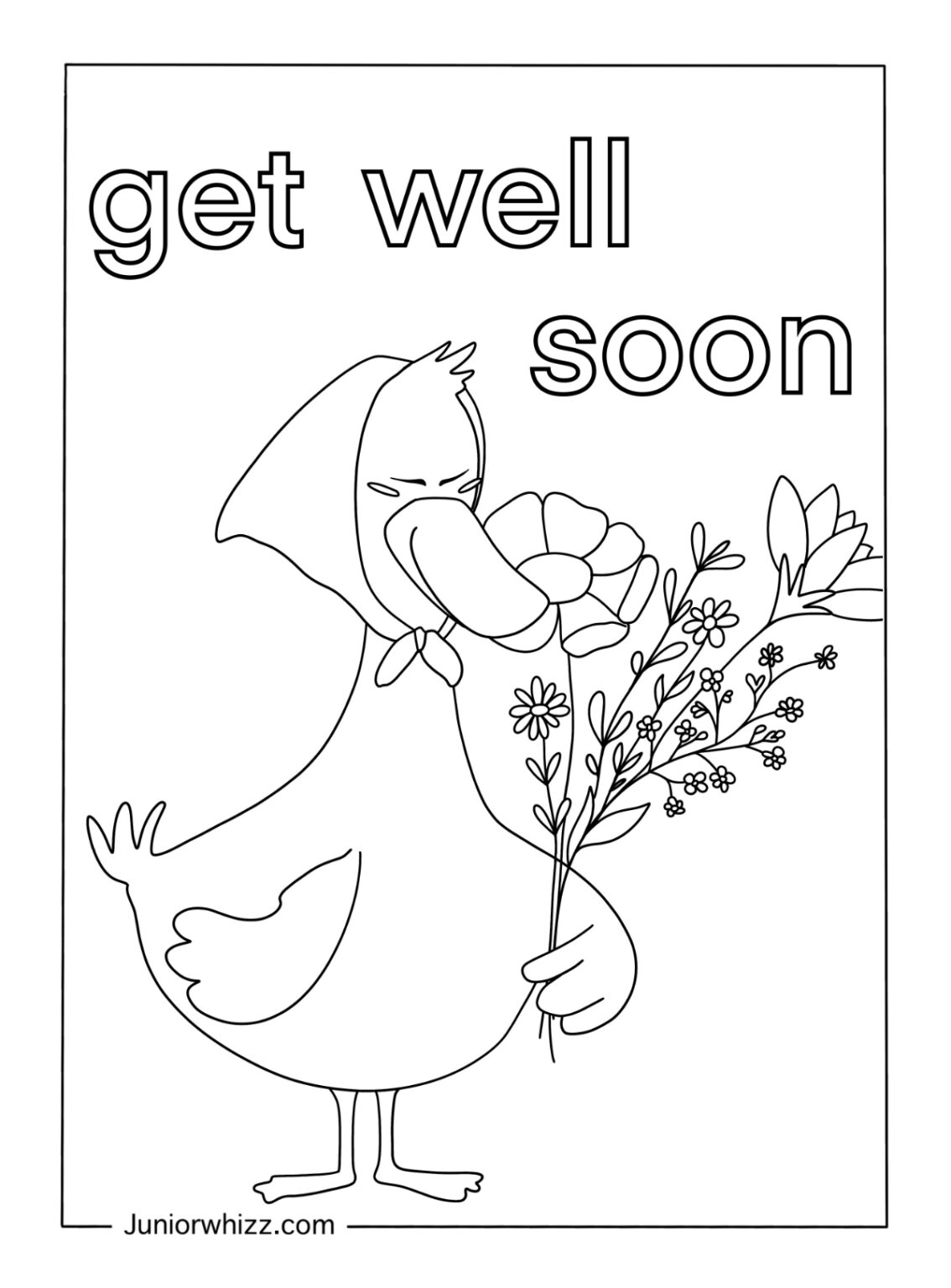 Get Well Soon Coloring Pages (12 Printable Pdfs)