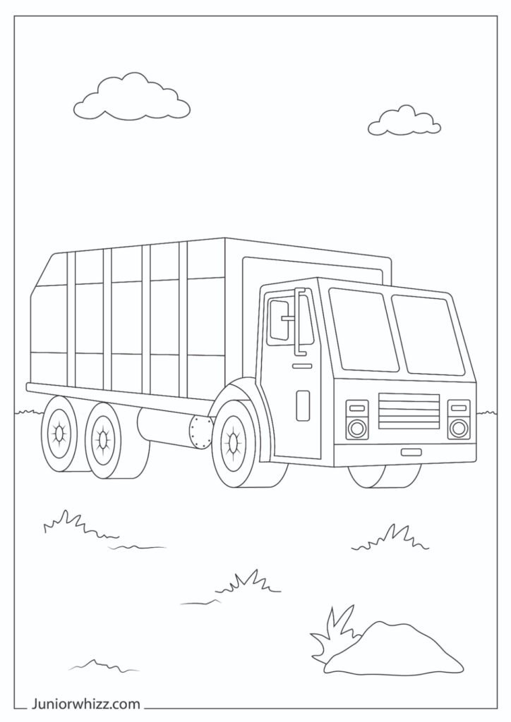 Easy Waste Truck Drawing