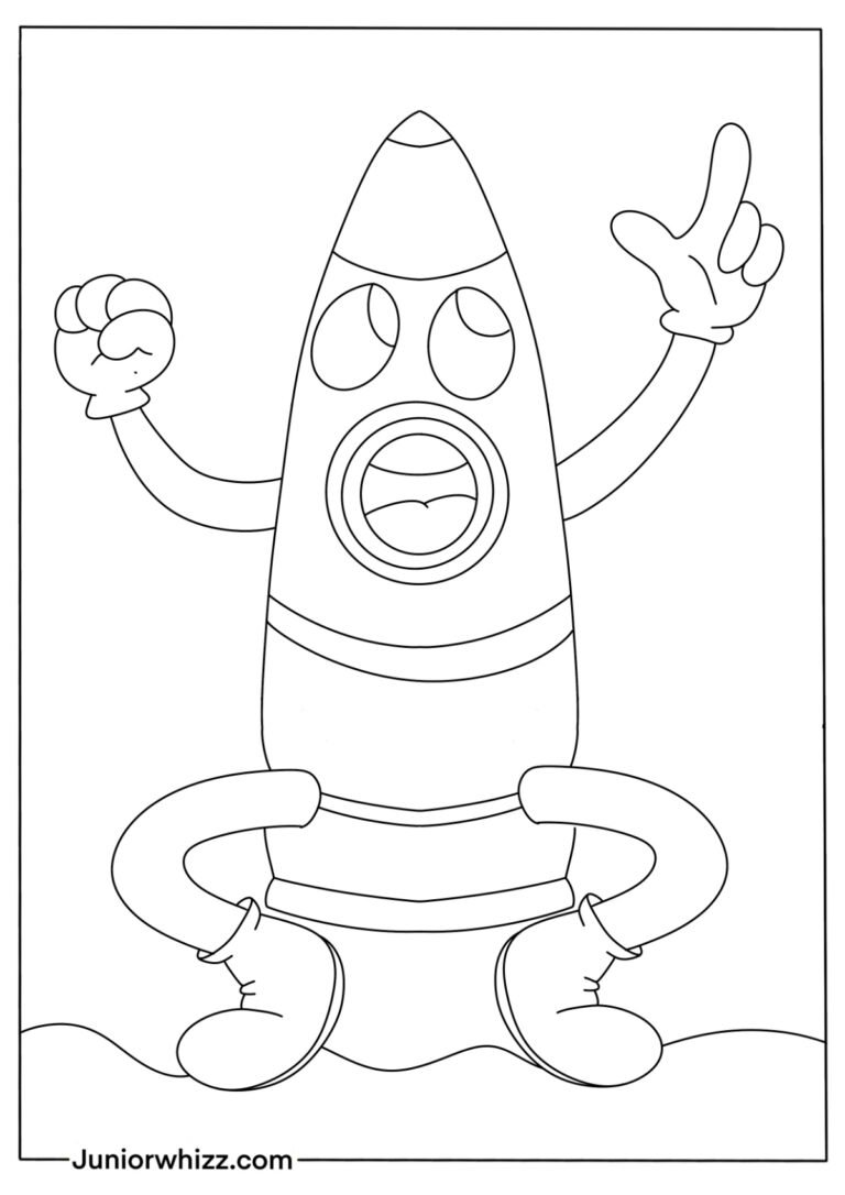 15 Rocketship Coloring Pages For Kids (Printable PDFs)