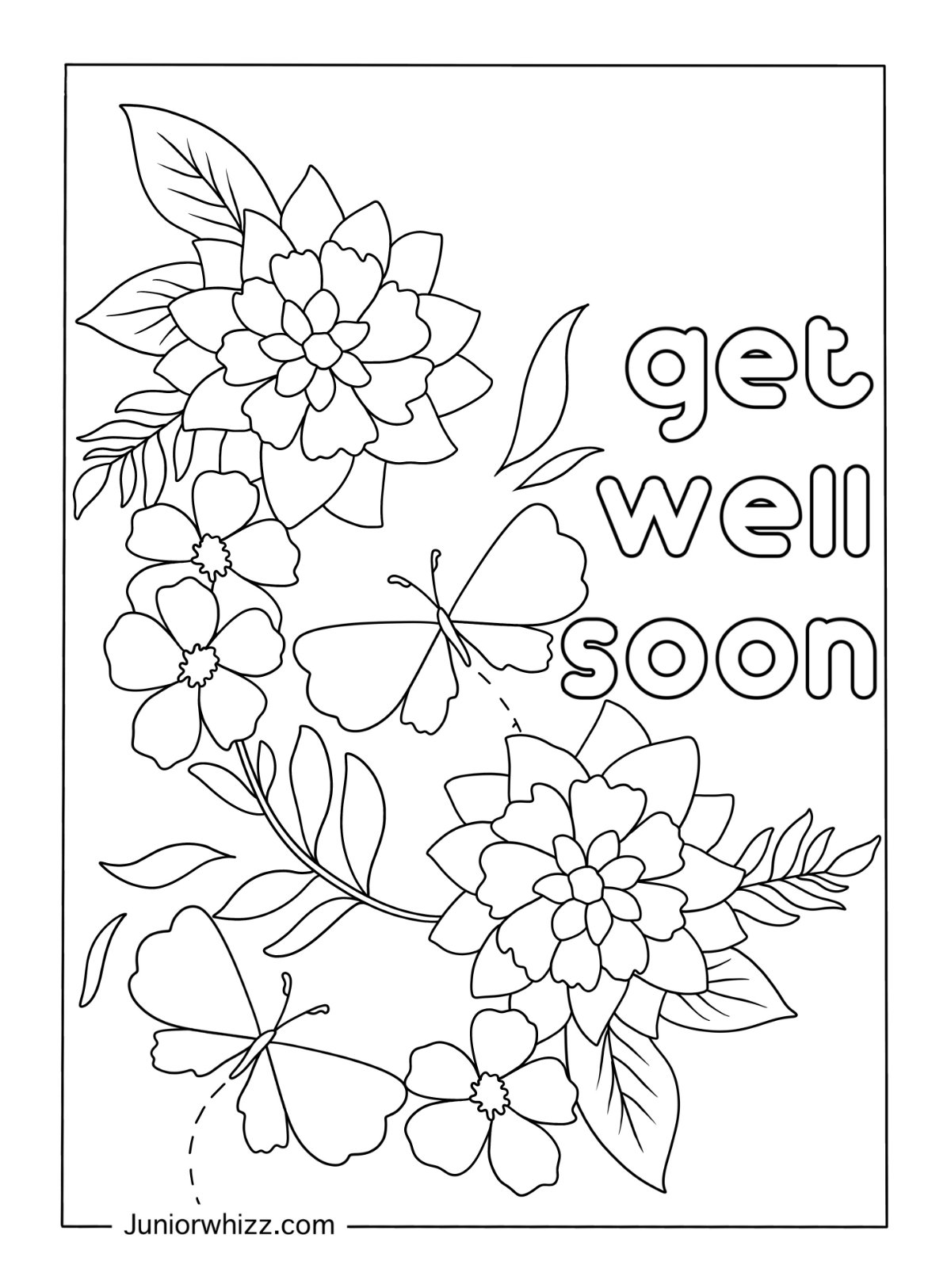 Get Well Soon Coloring Pages (12 Printable PDFs)