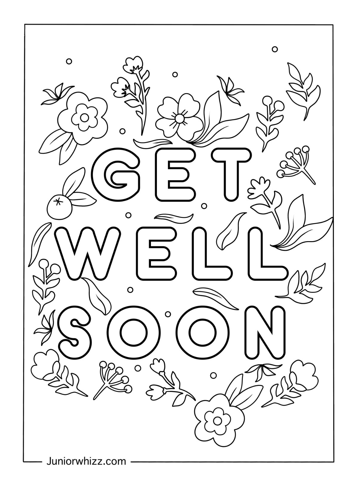 Get Well Soon Coloring Pages (12 Printable PDFs)