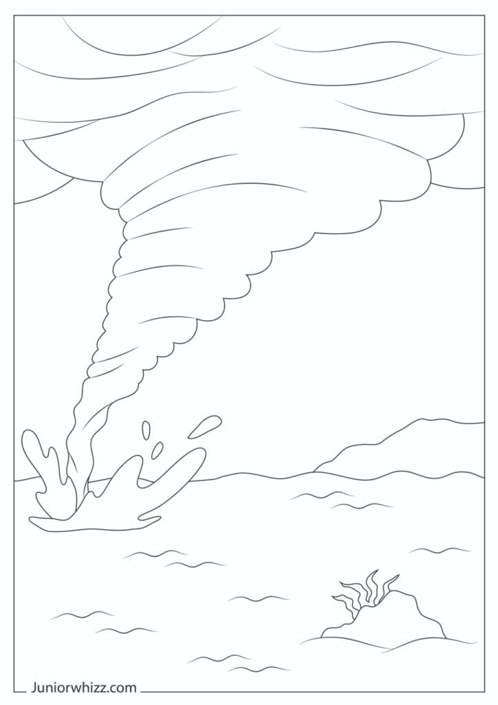 Tornado Coloring Pages with Book (10 Printable PDFs)