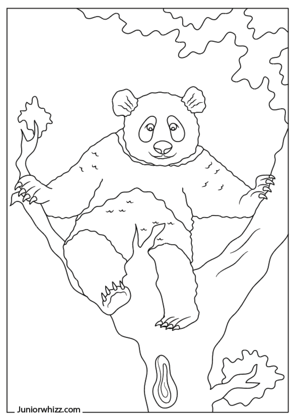 Panda Color Tree Panda Bear Coloring Pages and Book (12 Printable PDFs)