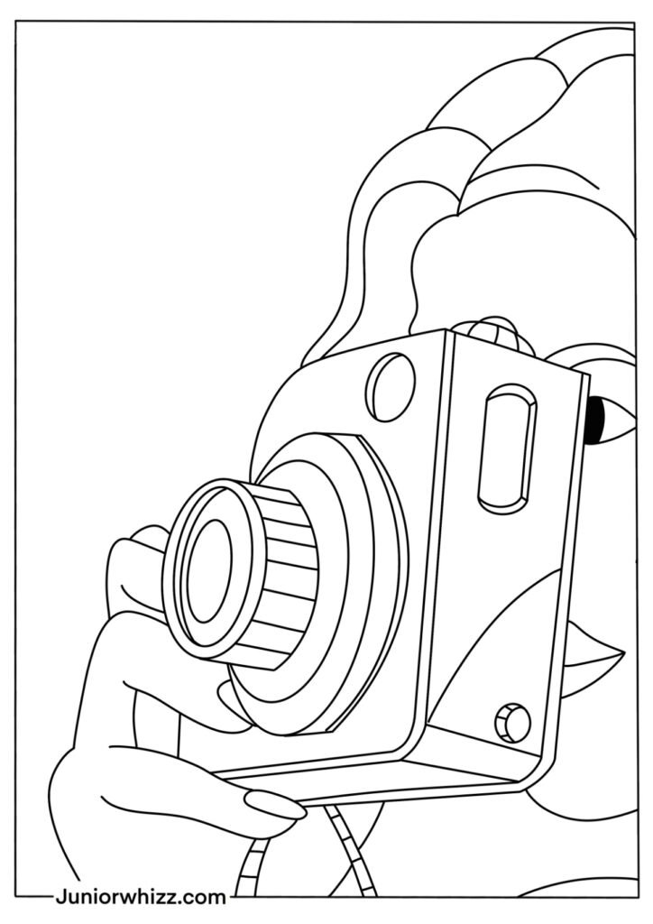 Photography Coloring Page